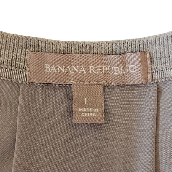 Banana Republic Sweater Shirt VNeck Merino Wool Blend Grey Women's Large - Picture 4 of 8